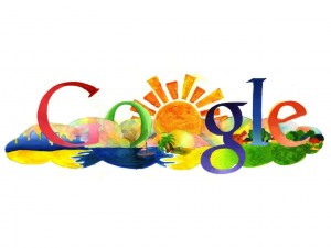 Nombre de Google pintado a mano y con detalles muy creativos