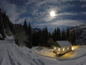 Postal: Fría noche de luna llena
