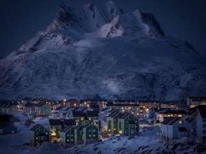 Postal: Noche de invierno en la ciudad
