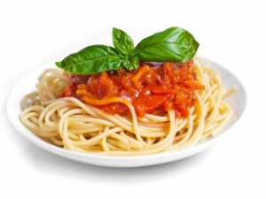 Postal: Espaguetis con salsa de tomate