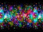 Burbujas brillantes de colores