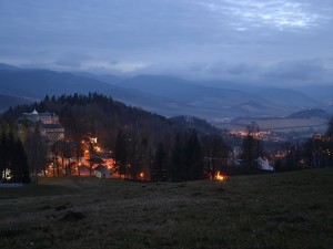 Postal: Jeseníky por la noche ( República Checa)