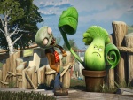 Planta golpeando a un zombie: Plants vs. Zombies Garden Warfare