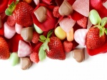 Caramelos, bombones y fresas