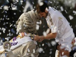 Iker Casillas en la Cibeles, festejando el triunfo del Real Madrid