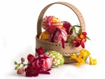 Hermosa cesta, para el día festivo de Pascua