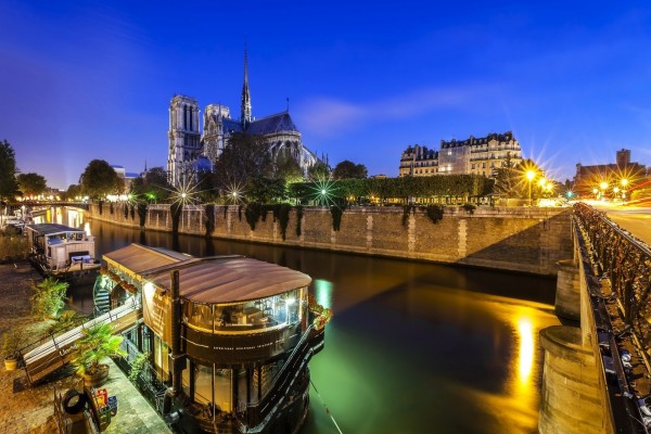 La Catedral de Notre Dame, vista desde el río Sena (París)