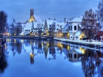 Noche de invierno en Alemania