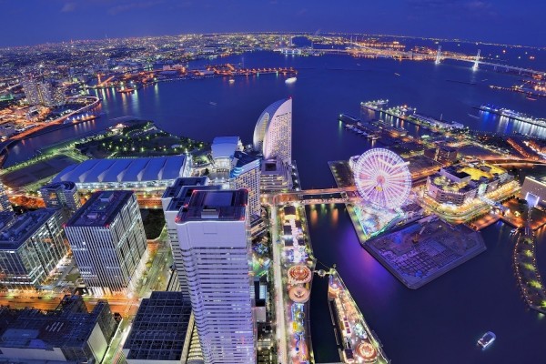 La ciudad de Yokohama, Japón