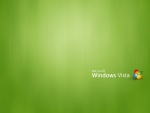 Microsoft Windows Vista, en fondo verde
