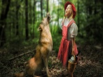 Caperucita roja y el lobo