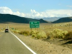 Señal "Valle de la Muerte" en la carretera