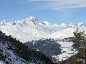 Postal: El Mont Blanc visto dede Les Arcs (Francia)
