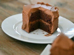 Pequeña tarta de chocolate