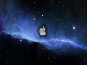 Logo de Apple en el espacio