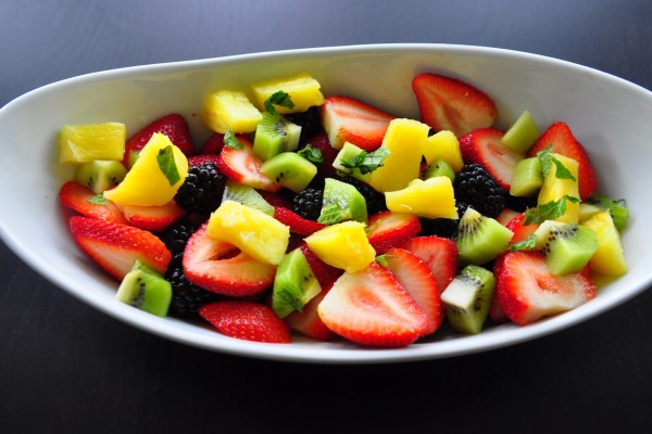 Postre de frutas frescas