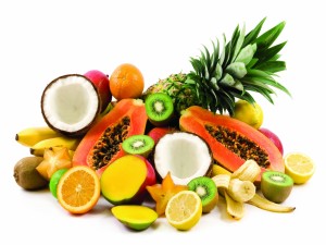 Variedad de ricas frutas tropicales