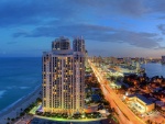 Panorama de la costa atlántica en Miami
