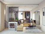 Elegante y moderna sala de estar