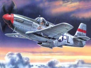 Postal: Un avión estadounidense: Mustang P-51C