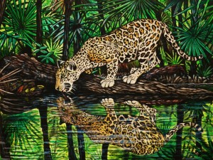 Jaguar junto al río