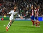 Sergio Ramos celebrando el gol (final de la Champions League 2014)