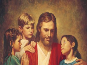 Jesucristo rodeado de niños