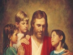 Jesucristo rodeado de niños