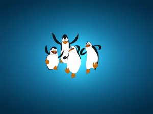 Postal: Los pingüinos de Madagascar