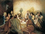 Jesús en "la última cena"