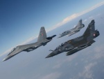 Tres aviones de combate italianos