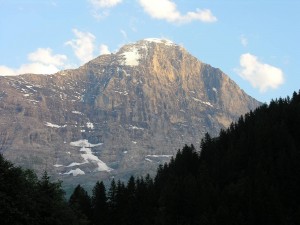 Postal: La cara septentrional del Eiger, Suiza