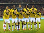 Jugadores de la Selección Colombiana antes del partido