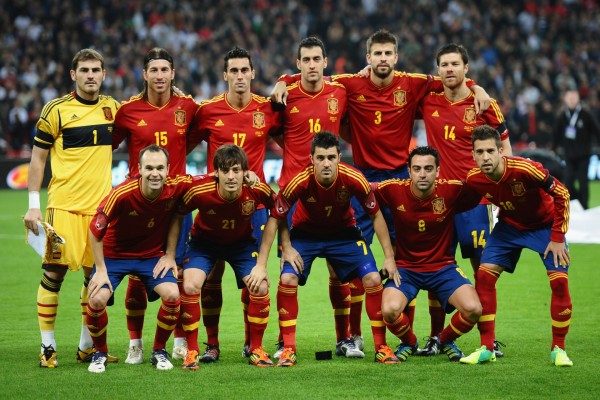 Los jugadores de la Selección Española