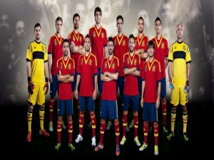La Selección Española posando para la foto