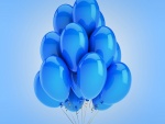 Conjunto de globos azules