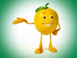 Un limón saludando