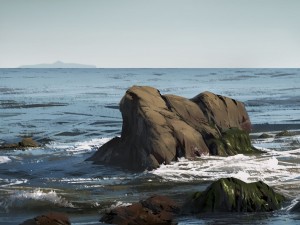 Rocas en la inmensidad del mar