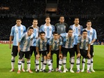 Jugadores de la Selección Argentina antes del partido