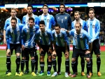 Jugadores de la Selección Argentina posando para la foto