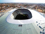 Vista aérea del techo y campo de juego del "Estadio Castelao Fortaleza"