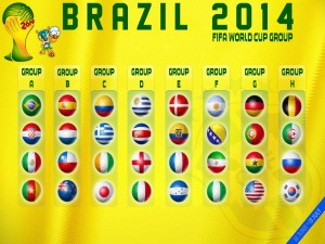 Postal: Grupos de la "Copa Mundial de la FIFA Brasil 2014"