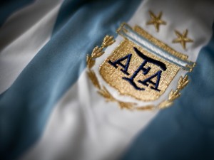 Escudo en la camiseta de la Selección Argentina