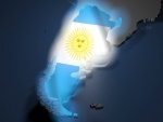 Bandera y mapa de Argentina