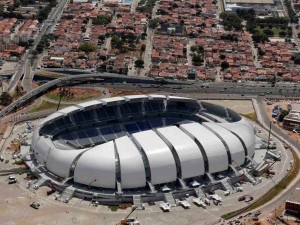 Vista exterior del estadio Arena das Dunas, Natal (Brasil)