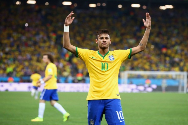 El brasileño Neymar en el primer partido del Mundial 2014