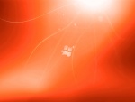 Logo de Windows en fondo naranja