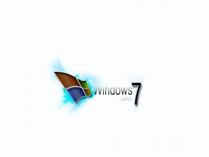 Windows Seven en fondo blanco