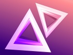 Triángulos abstractos en tonos rosados