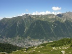 Población en el valle de Chamonix (Francia)